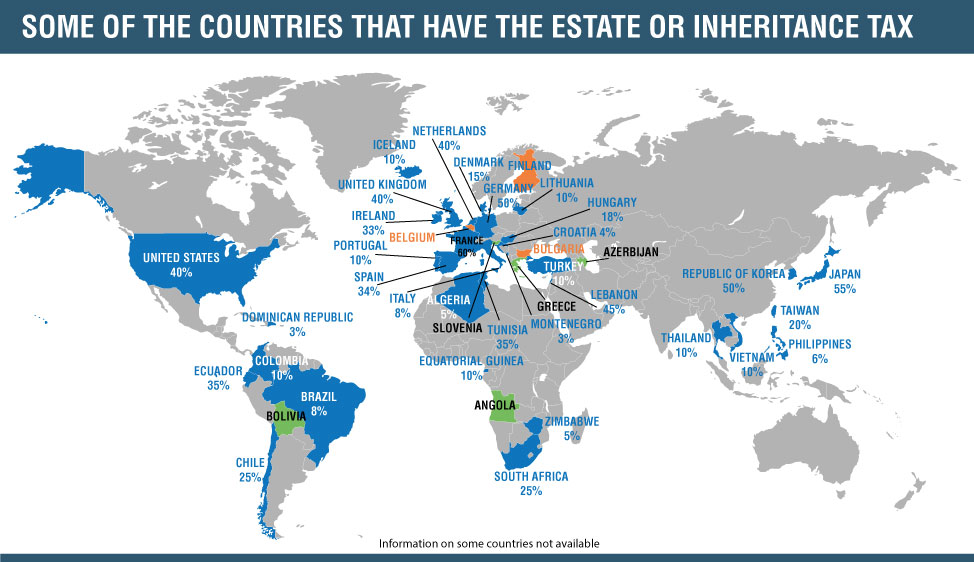 Countries With Or Without An Estate Or Inheritance Tax