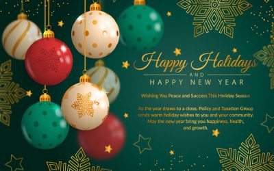 Holiday Message from Policy and Taxation Group